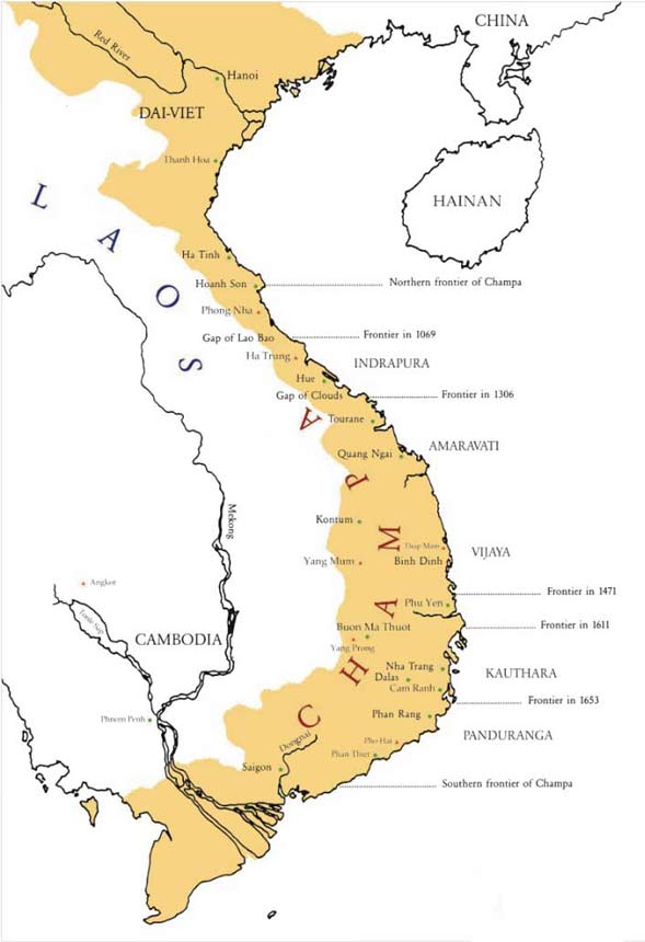 Description: Map of Eighth Century Champa