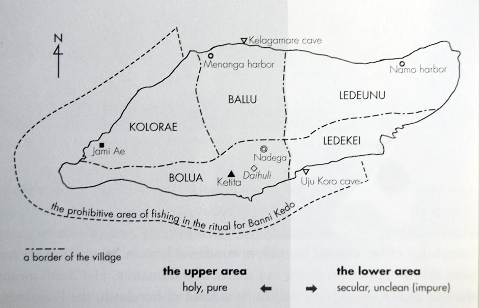 Description: Map of the pure and impure zones of Raijua
