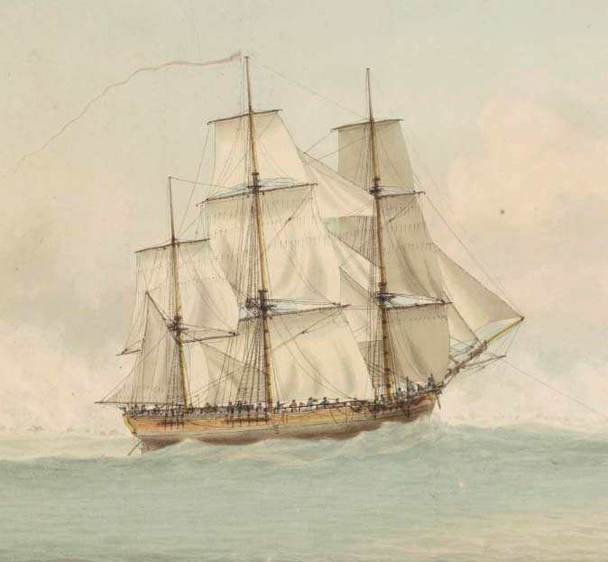 Description: HMS Endeavour in June 1770
