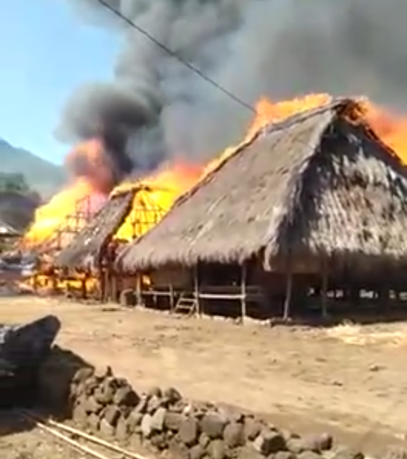 Description: The devastating village fire of 2018