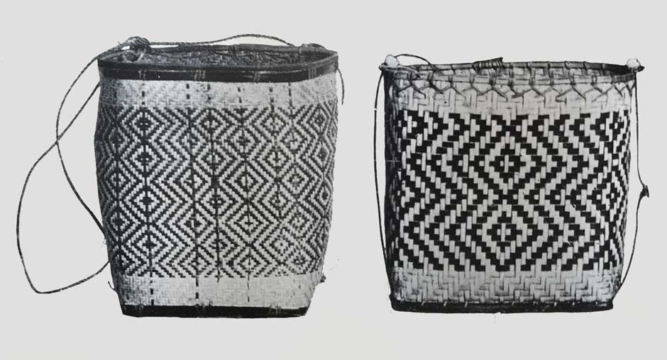 Description: Two sirih pinang baskets from Probur