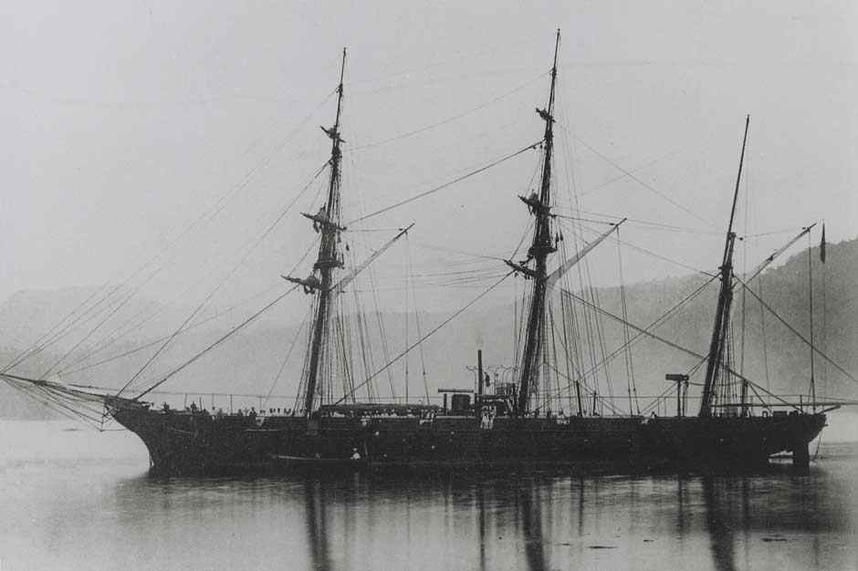 Description: The Dutch warship Vesuvius