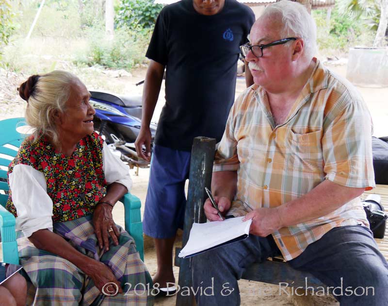Description: Interviewing Ibu Rahel Letelay, aged 81