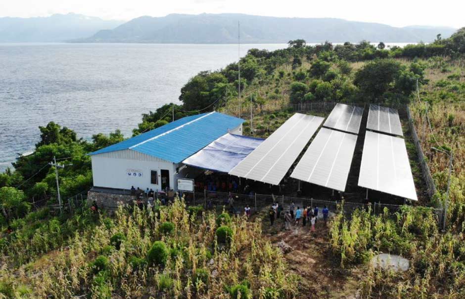 Description: The new solar power station on Buaya