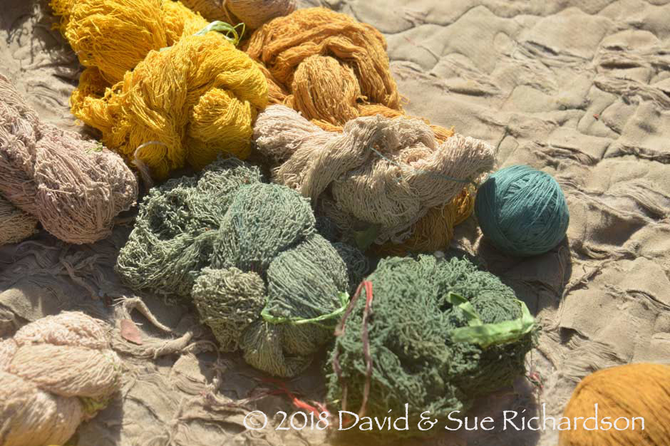 Description: A few of the naturally dyed yarns in Uma Pura